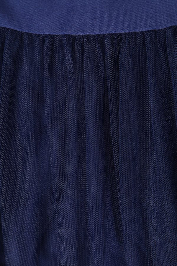 Close up view of Fluffy Net Petticoat 25.5” In Navy Blue