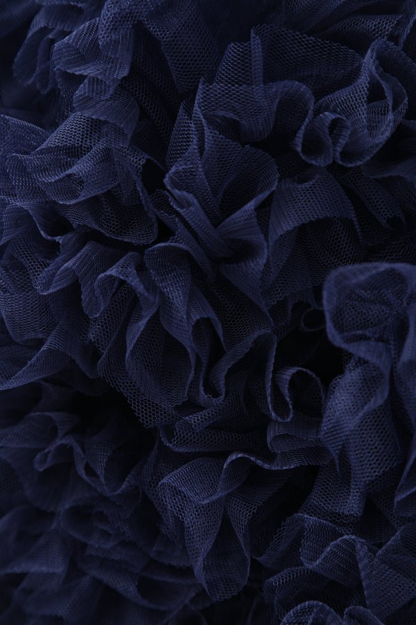 Close up view of Fluffy Net Petticoat 25.5” In Navy Blue