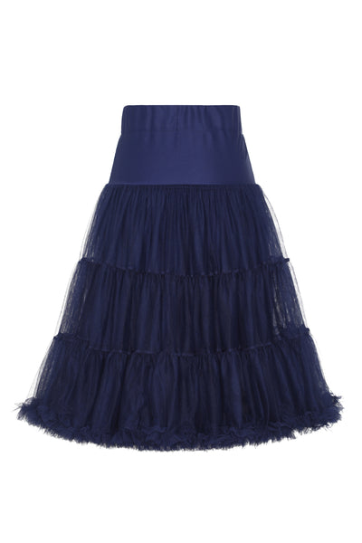 Front view of Fluffy Net Petticoat 25.5” In Navy Blue