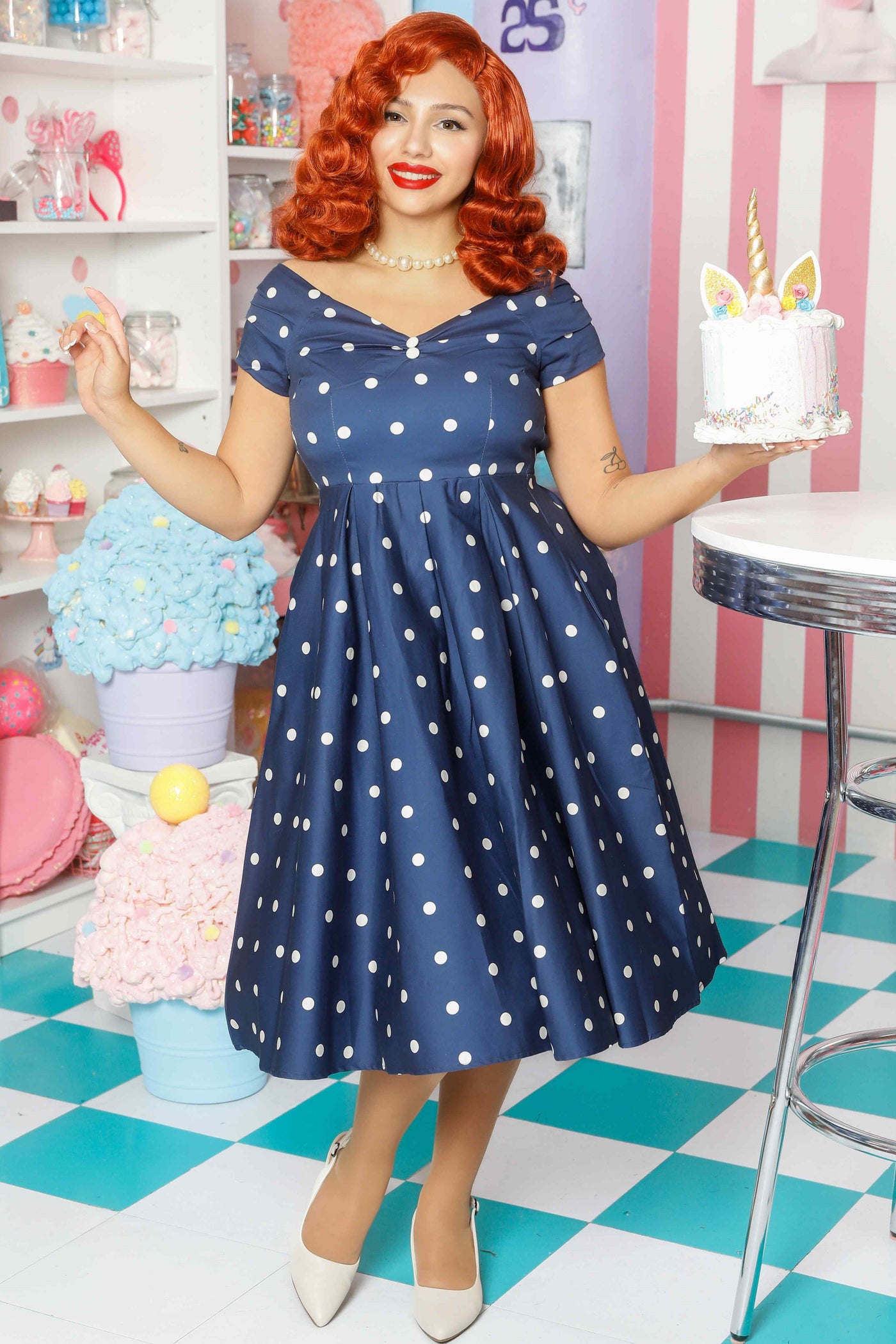 Old navy polka dot dress online