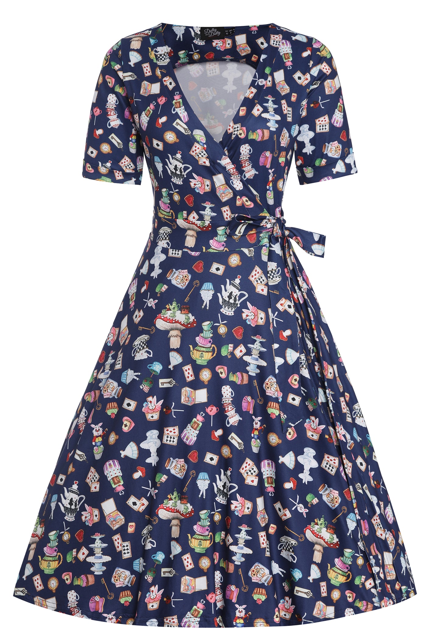 Navy Blue Wonderland Wrap Dress