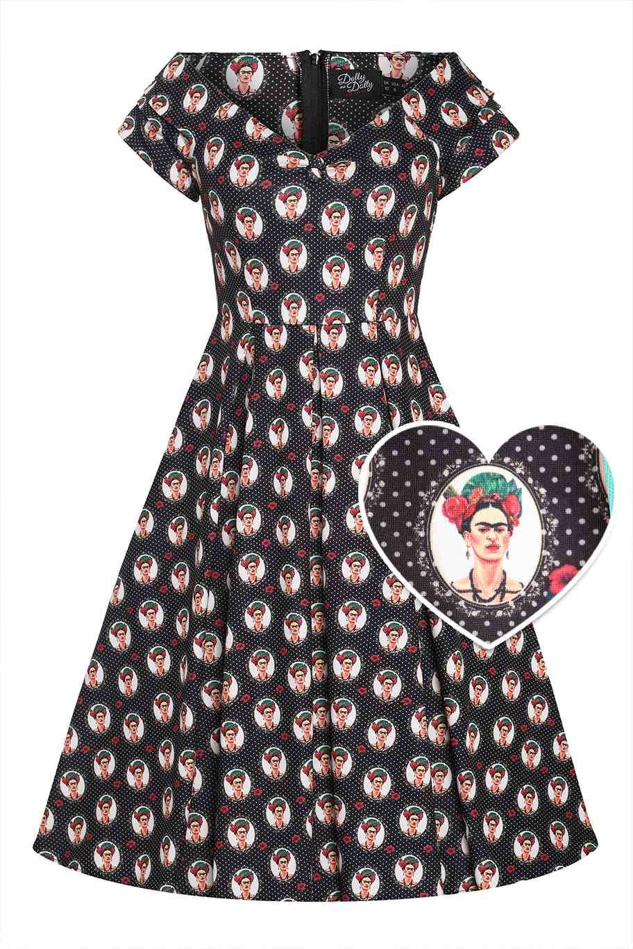 Front view of Frida Off Shoulder Dress