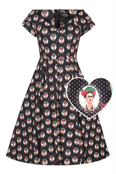 Front view of Frida Off Shoulder Dress