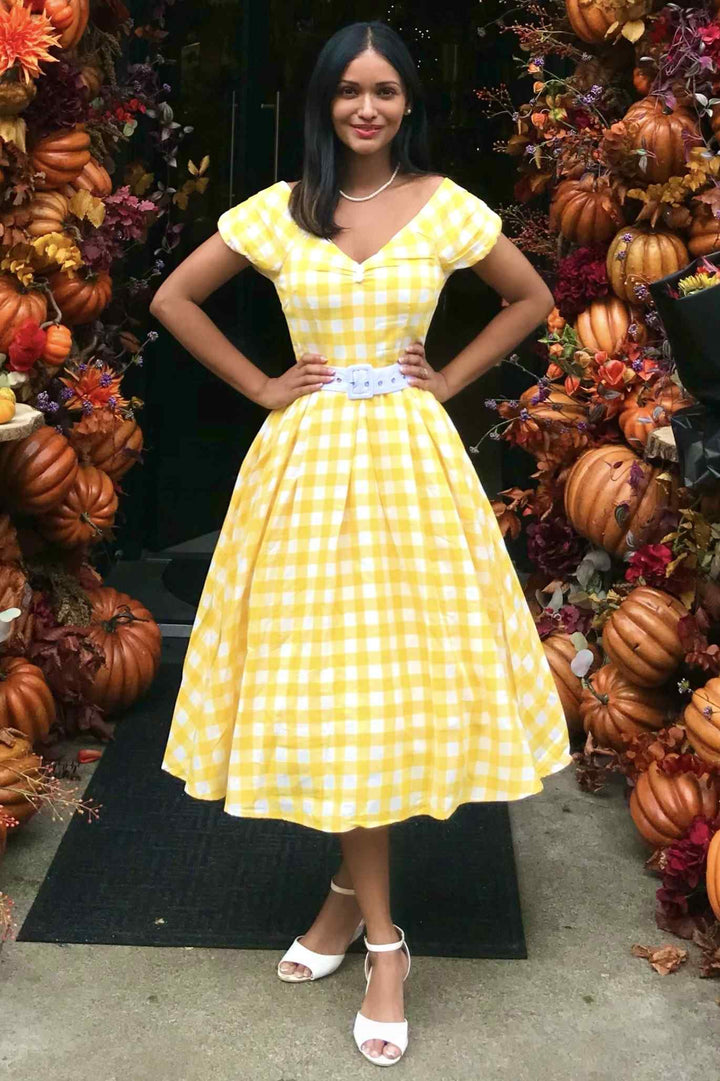 Next yellow gingham dress best sale