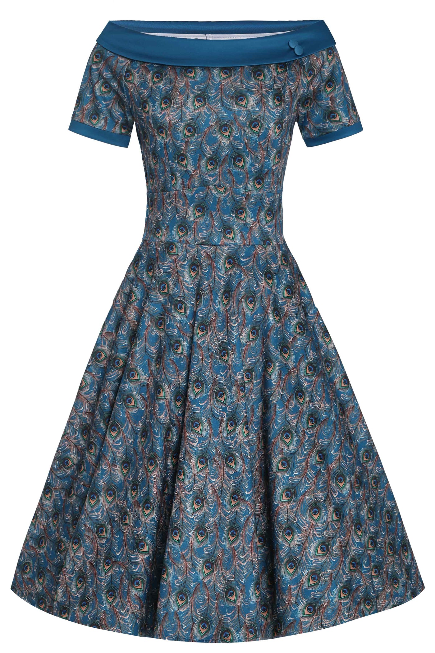 Darlene Peacock Feather Swing Dress