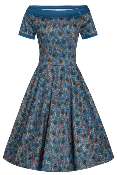 Darlene Peacock Feather Swing Dress