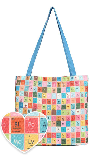 Periodic Table Print Canvas Tote Bag