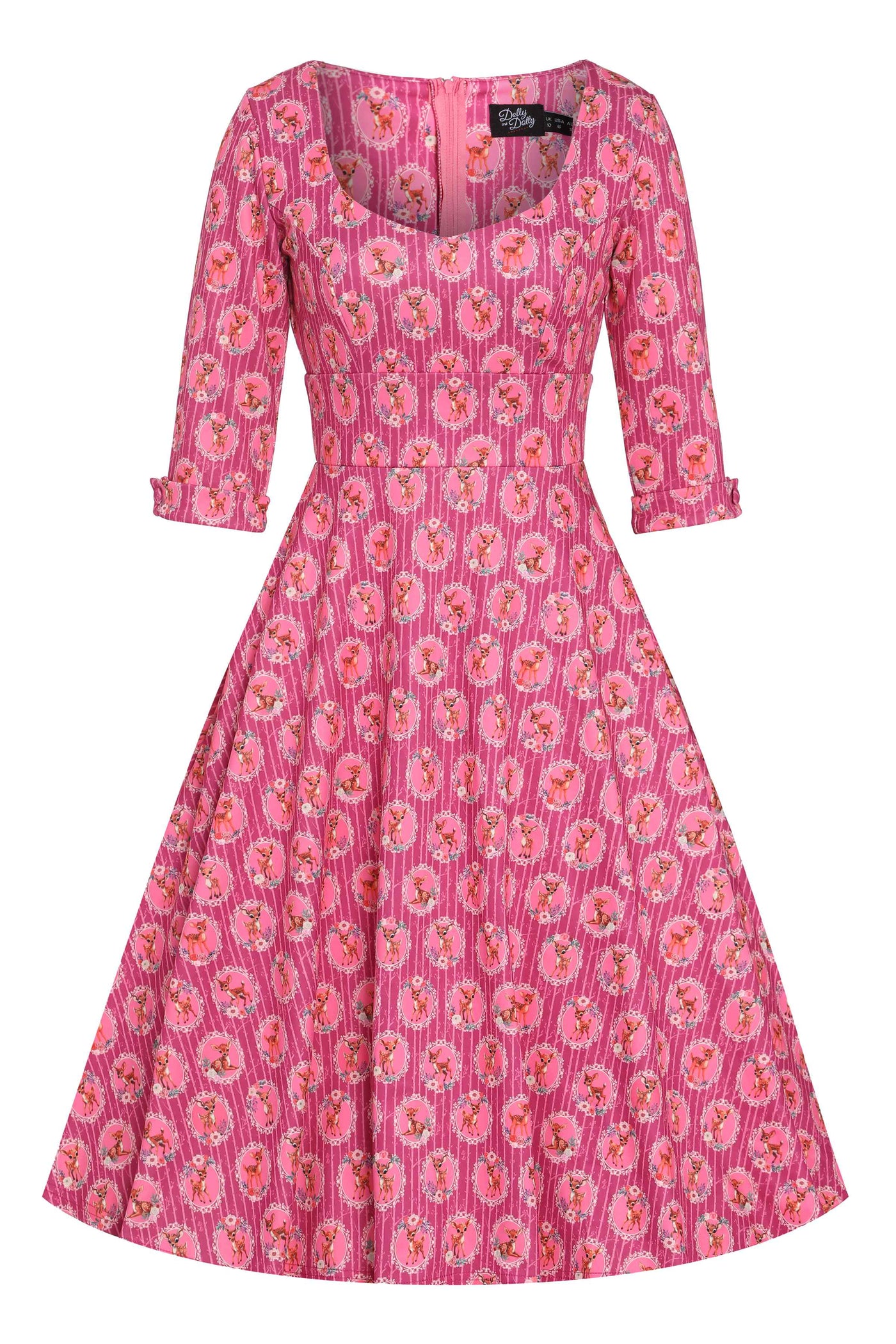 Scarlette Pink Baby Deer Midi Dress