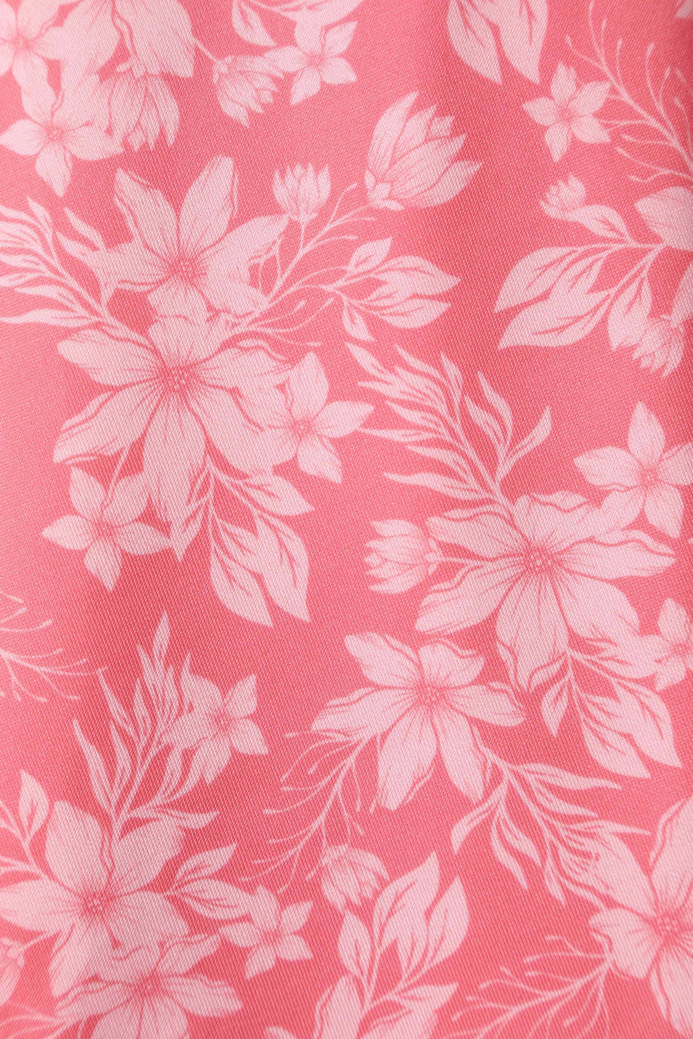 Close up view of Pink Floral Garden Circle Dress