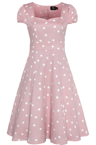 Pink Polka Dot Skater Dress