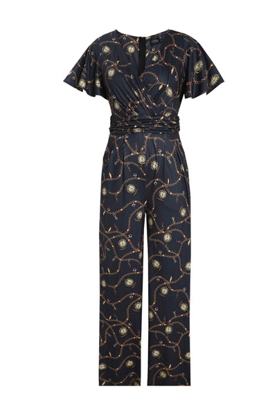 Esther Black Pocket Watch Jumpsuit