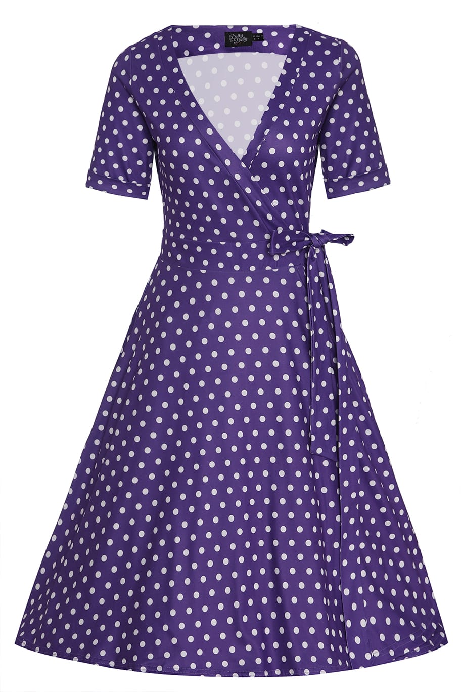 Matilda Purple Polka Dot Wrap Dress