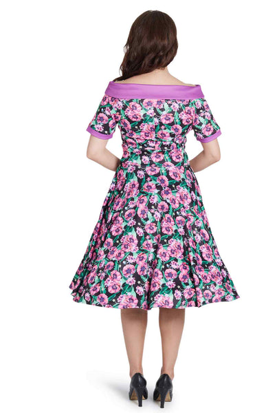 Purple Poppy Swing Dress