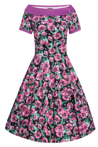 Purple Poppy Swing Dress