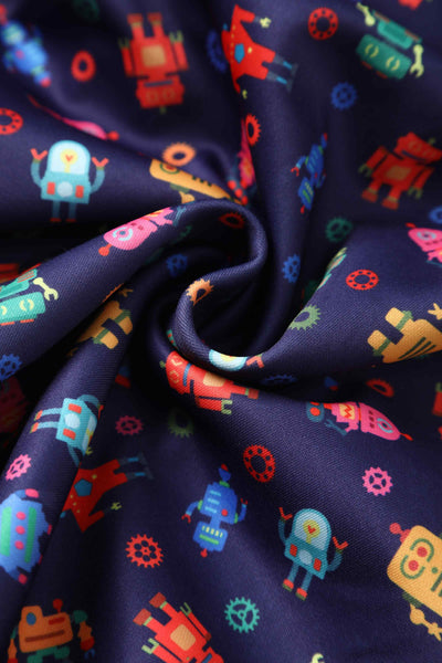 Close up of Purple Robot Swing Dress