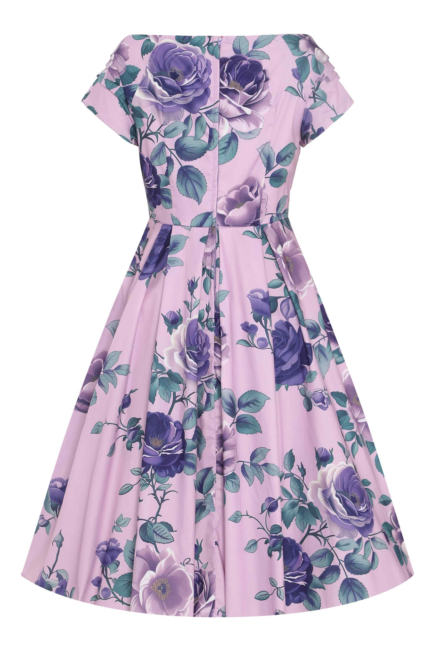 Back view of Purple Rose Off Shoulder Midi Dress