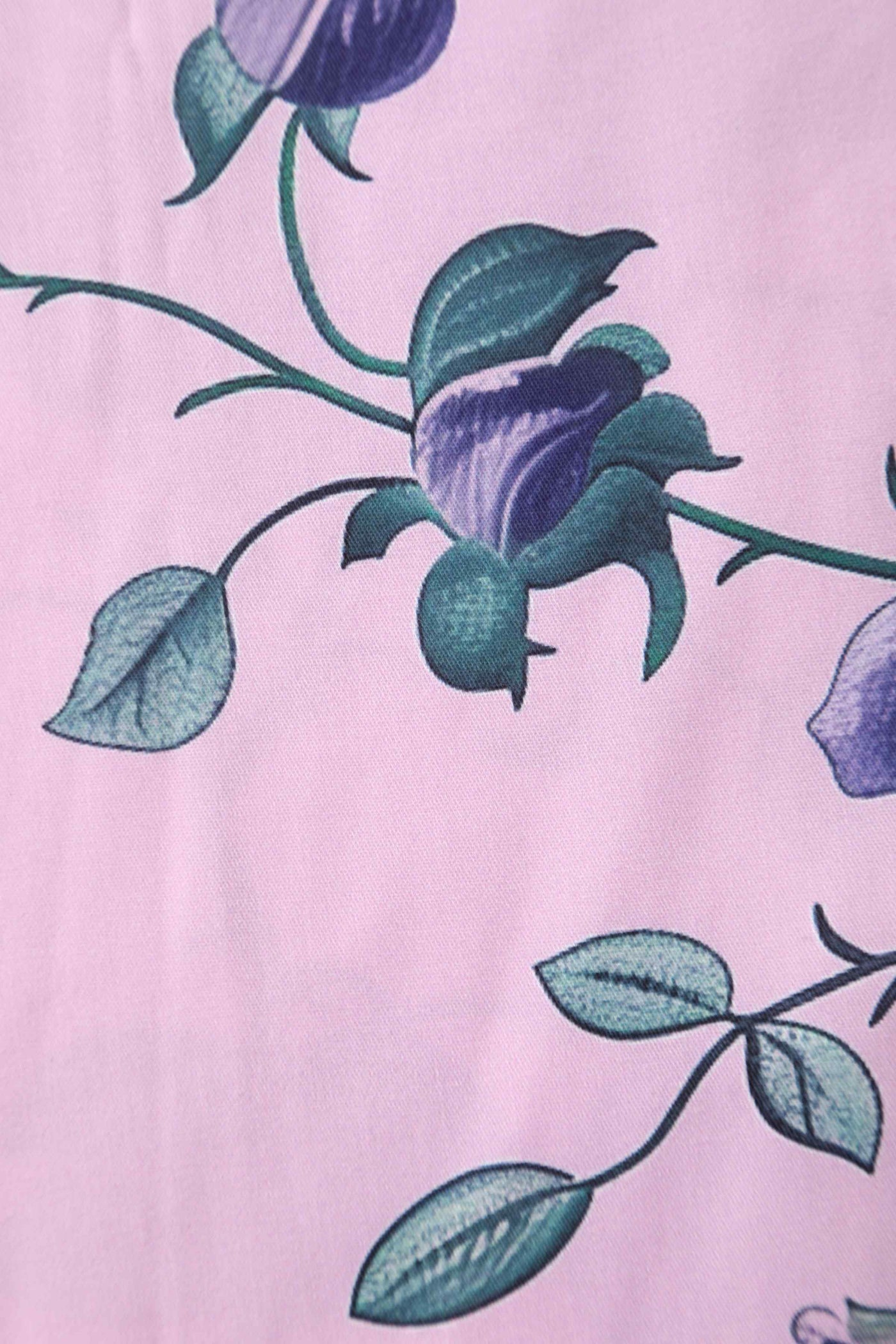 Close up view of Purple Rose Off Shoulder Midi Dress