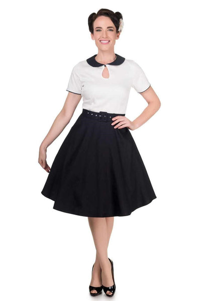 Retro 50's Style Swing Dress in Black-White