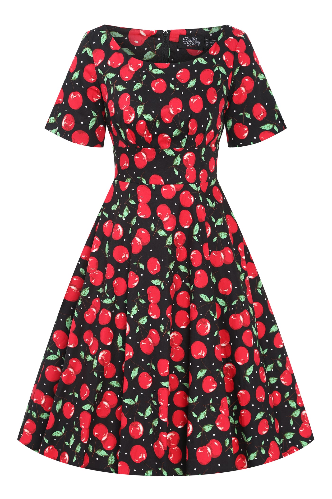 Retro Cherry Flared Dress