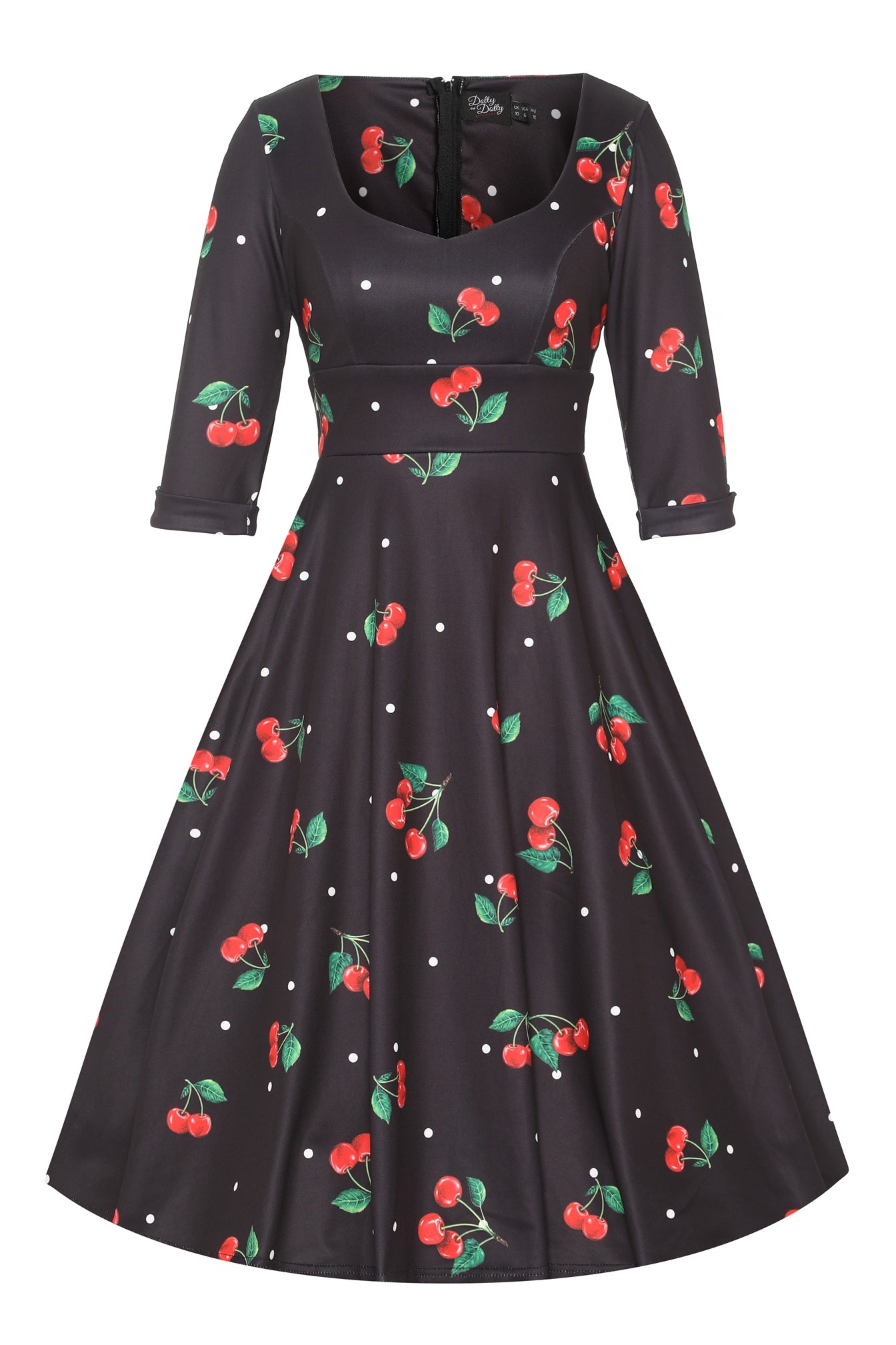 Scarlette Retro Cherry Midi Dress