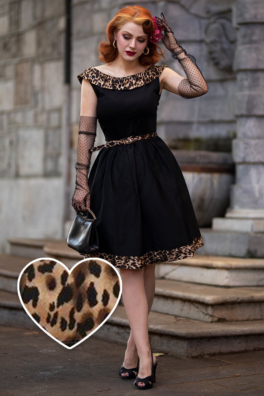 Retro Dress in Leopard Print