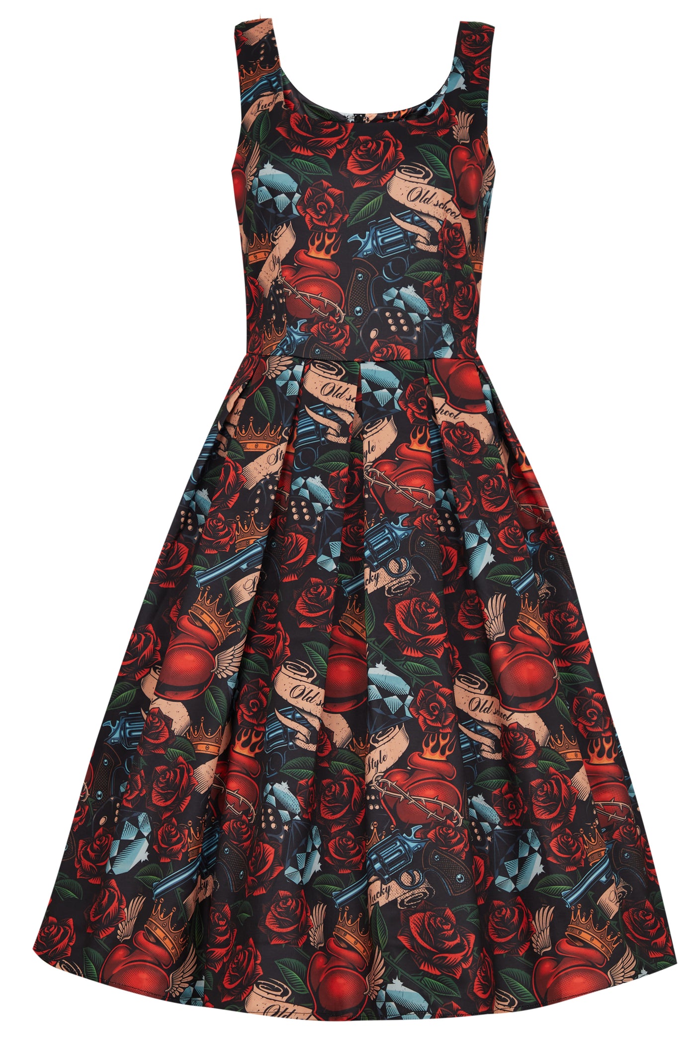 Rockabilly Guns N' Roses Swing Dress