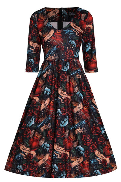 Billie Rockabilly Guns n Roses Dress