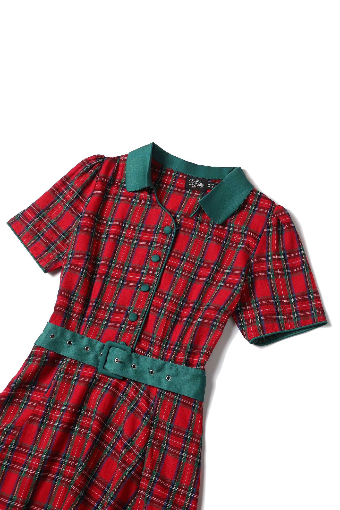 Penelope Royal Stewart Red Tartan Shirt Dress