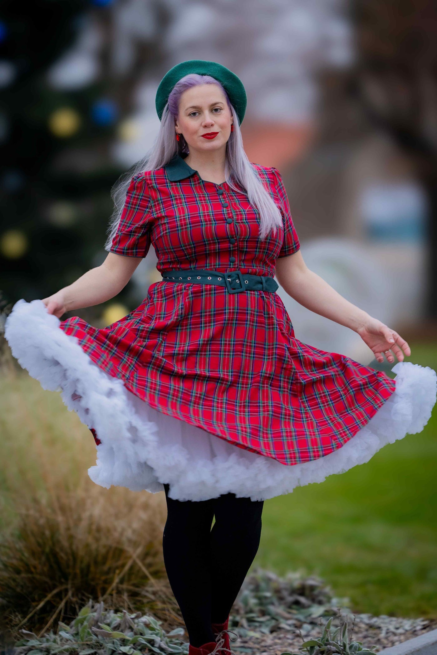 Royal Stewart Red Tartan Shirt Dress