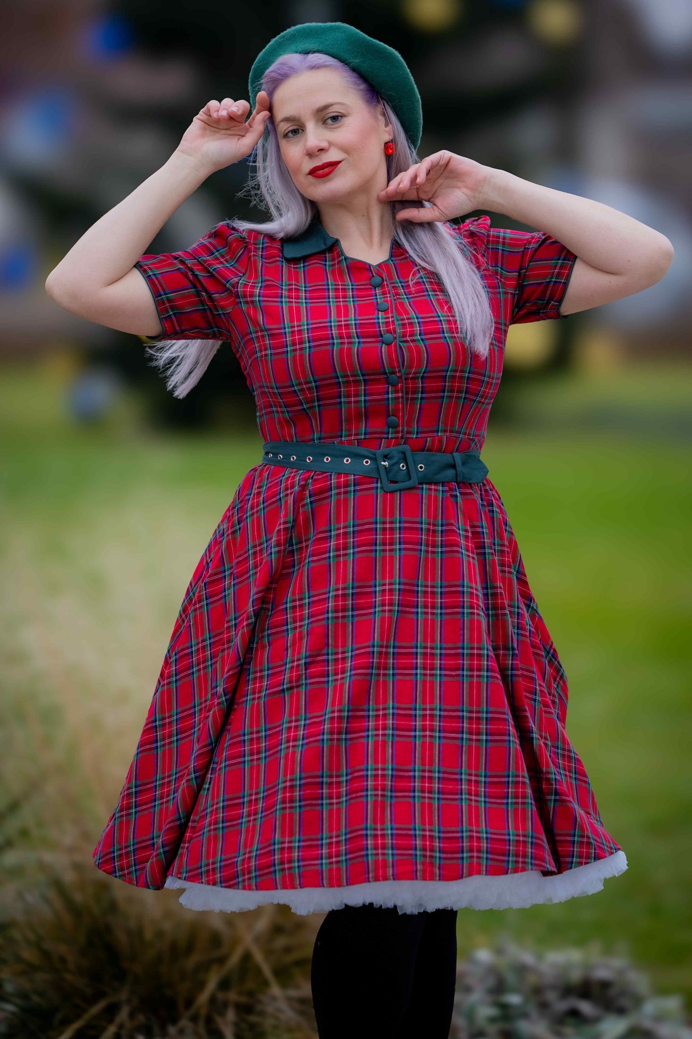 Royal Stewart Red Tartan Shirt Dress