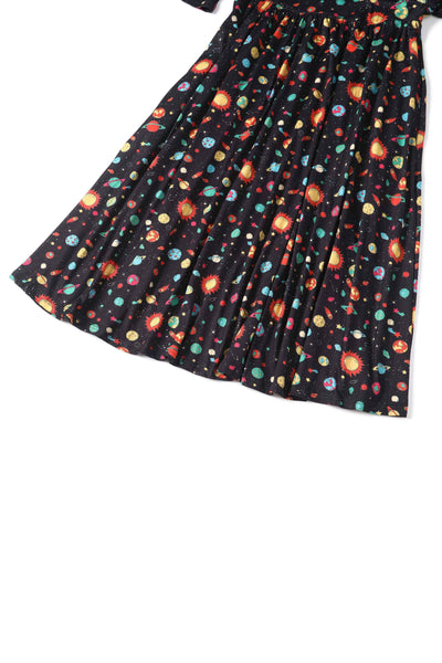 Billie Solar System Print Flared Dress