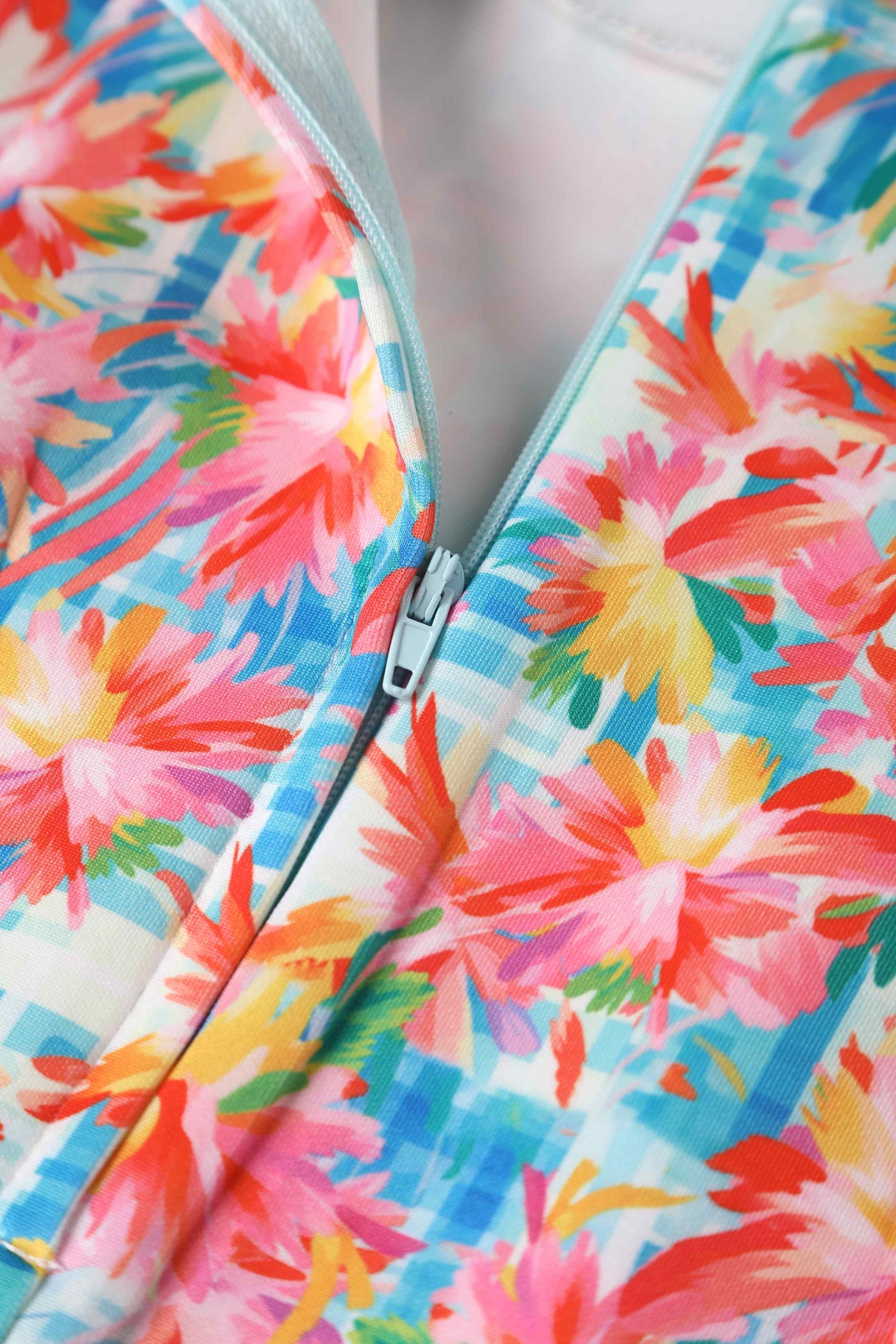 Close up view of Summer Floral Fitted Dress