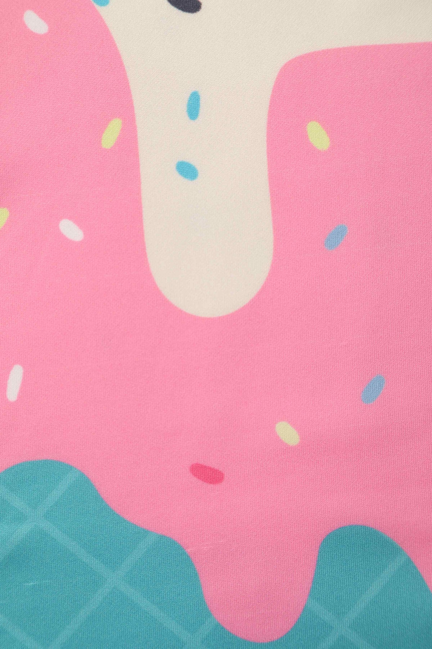 Close up view of Summer Sprinkles Ice Cream Cone Swing Dress