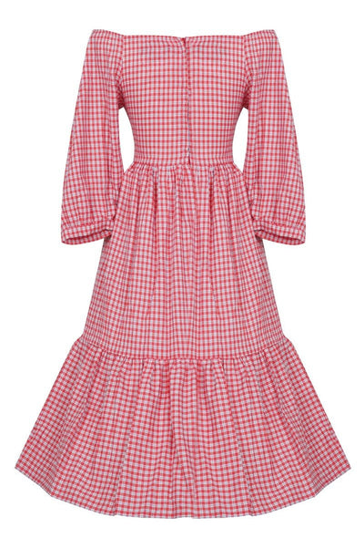 Sonia Floaty Day Dress in Red Gingham