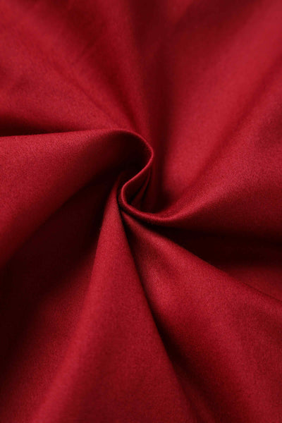 Close up view of Burgundy Roll Collar Circle Dress