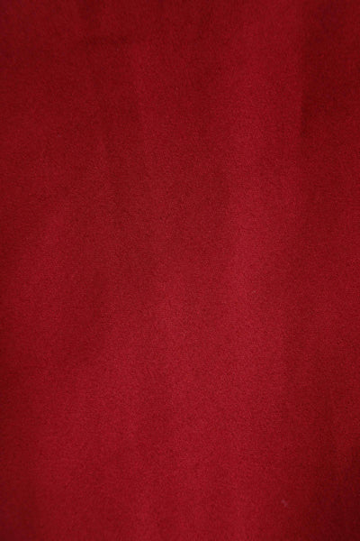 Close up view of Burgundy Roll Collar Circle Dress