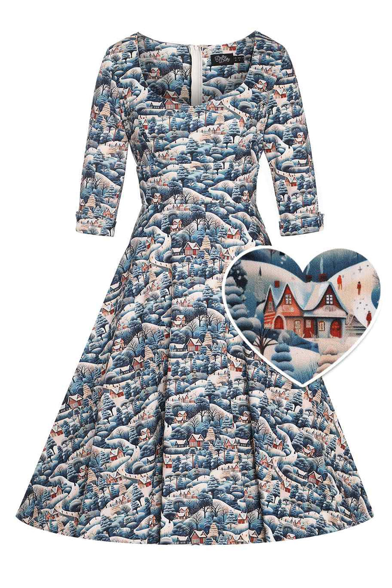 Front view of Winter Hill Midi Dress