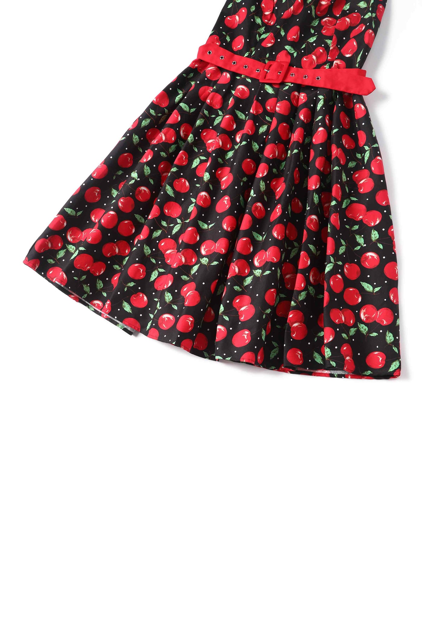 Halterneck Cherry Swing Dress