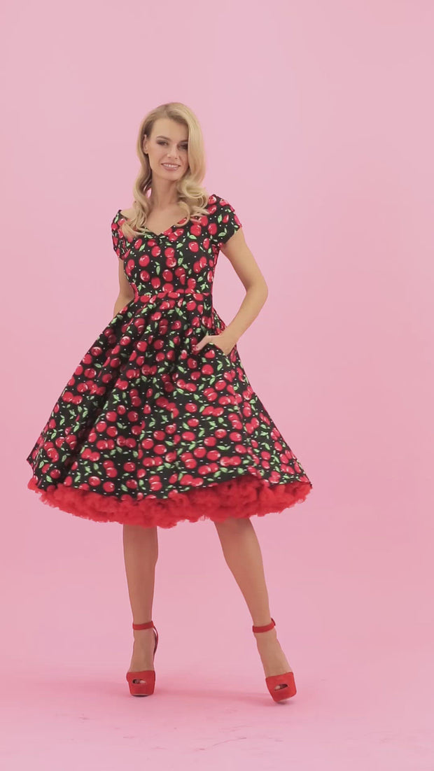 Be Mine 1950's Sweet Cherry Swing Dress by Stop Staring! – Italy Direct