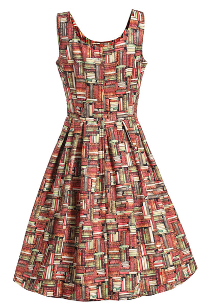  Book Print Tea Dress