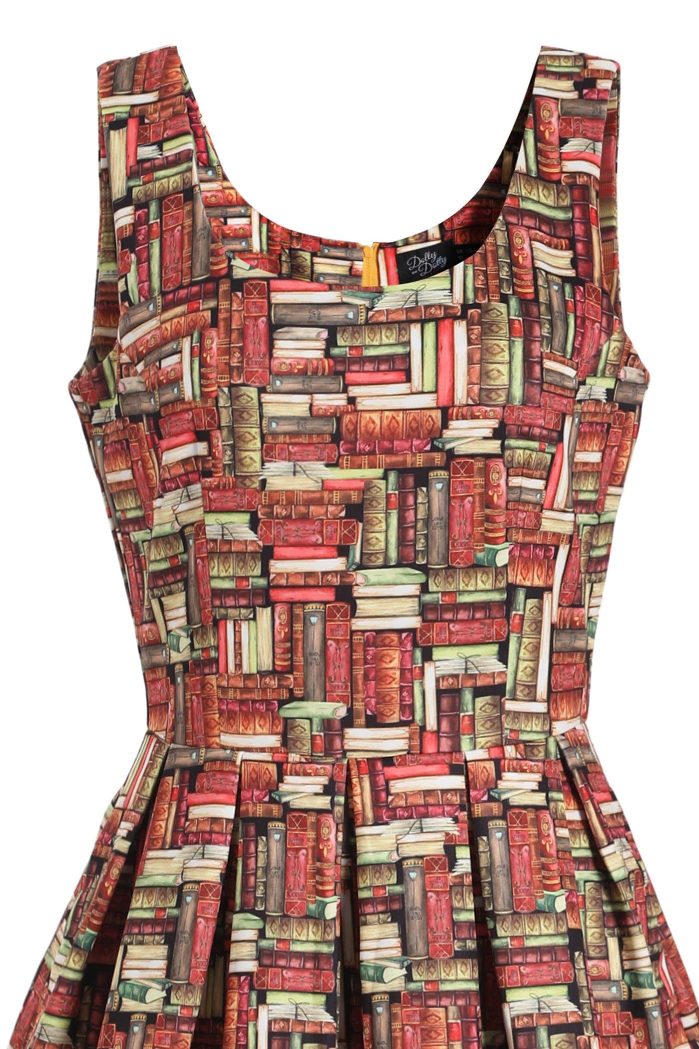  Book Print Tea Dress