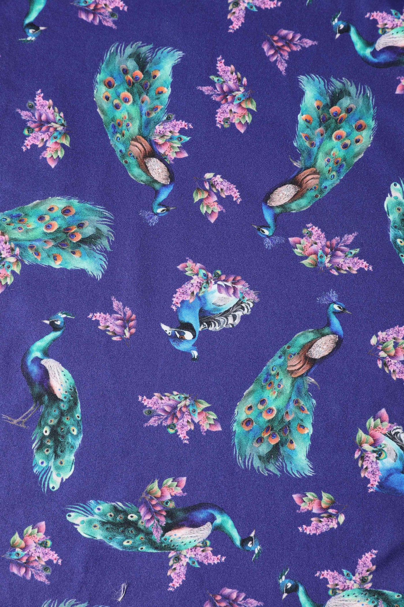 Crossover Bust Purple Peacock Dress