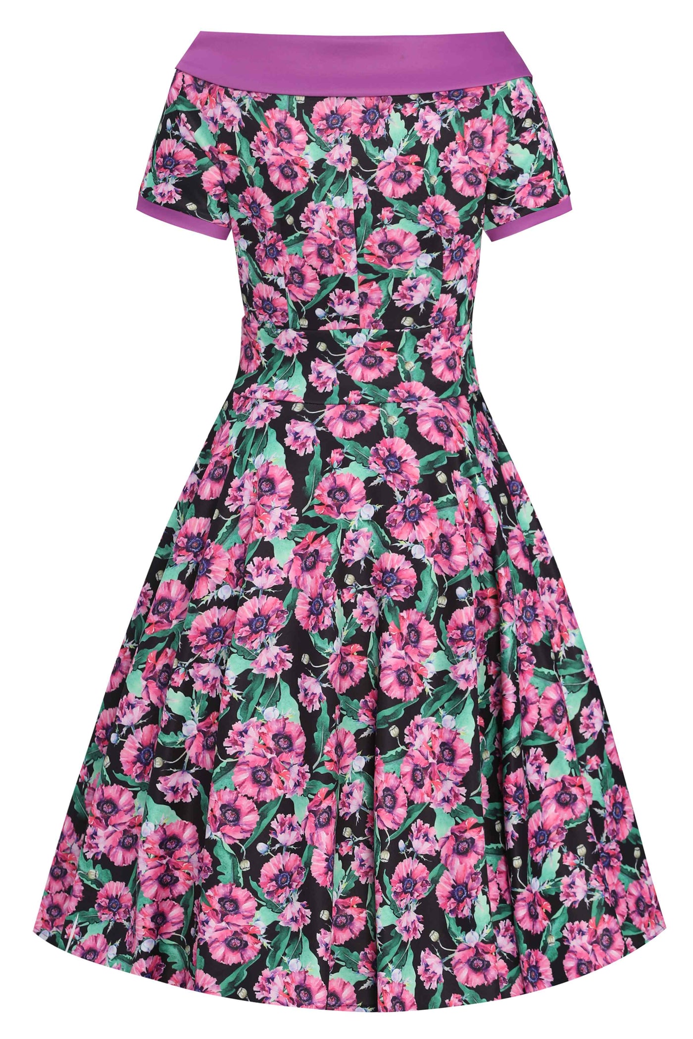 Purple Poppy Swing Dress